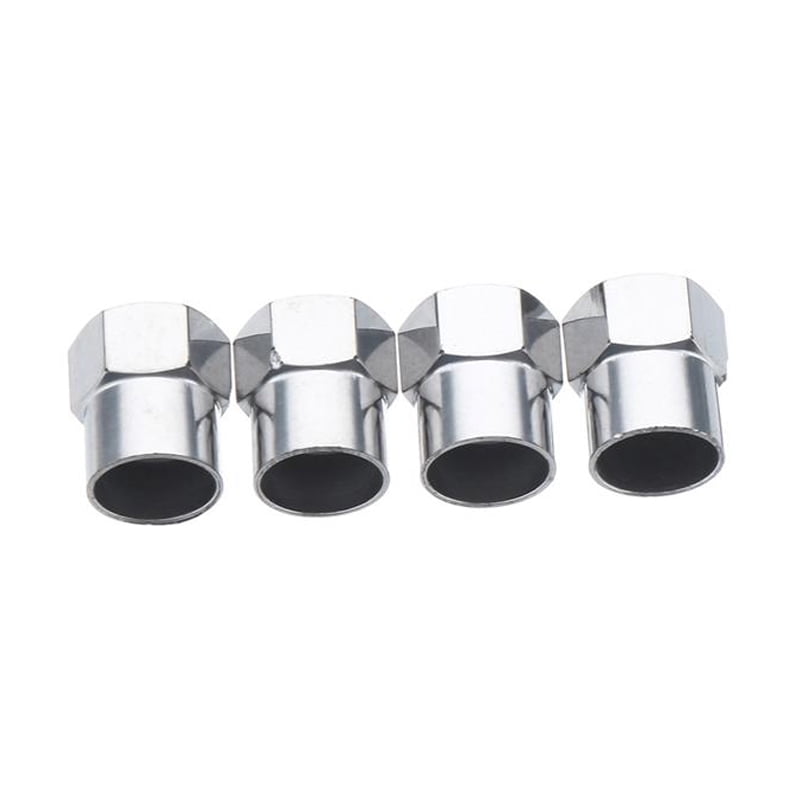 TR413 Chrome Car Truck Tire Wheel Tyre Valve Stem Hex Caps Sleeve Cover Red