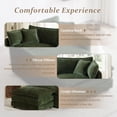 thumbnail image 3 of VEPXXP 41.4" Oversized Chenille Accent Chair with Ottoman, Modern Deep Seat Lounge Chair, Comfy Upholstered Armchair for Living Room Bedroom Apartment Small Space, Green, 3 of 10