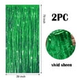 thumbnail image 5 of Sm:)e 2-Pack Light Blinking Green Foil Fringe Curtains for Events - Birthday, Wedding, Graduation, Christmas, Baby Shower, various festivals Decor Photo Booth Fun!, 5 of 5