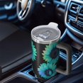 thumbnail image 4 of 1pc sunflower 40oz Tumbler with Straw & Handle - Insulated Stainless Steel Cup | Holiday Gift for Man Women (Christmas, Valentine's, Birthday), 4 of 5