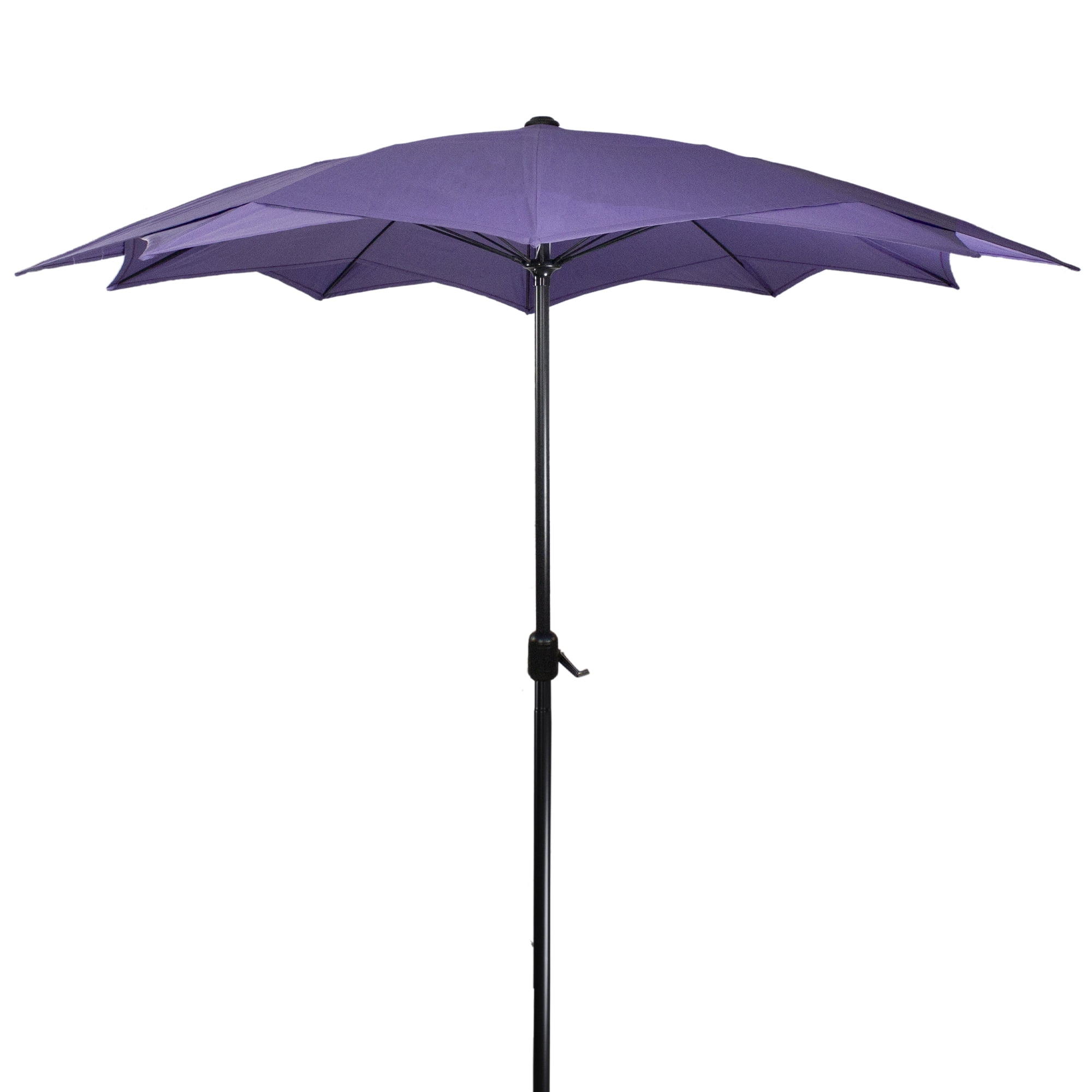 8 85ft Outdoor Patio Lotus Umbrella With Hand Crank Purple Walmart Com Walmart Com