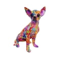 thumbnail image 4 of Estatua de perro BLESIY Escultura chihuahua multicolor, 4 of 8