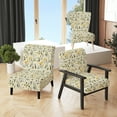 thumbnail image 1 of Designart "Simplicity In Yellow And Green Florals" Yellow Floral Upholstered Accent Chair - Cottage Arm Chair For Living Room, 1 of 7