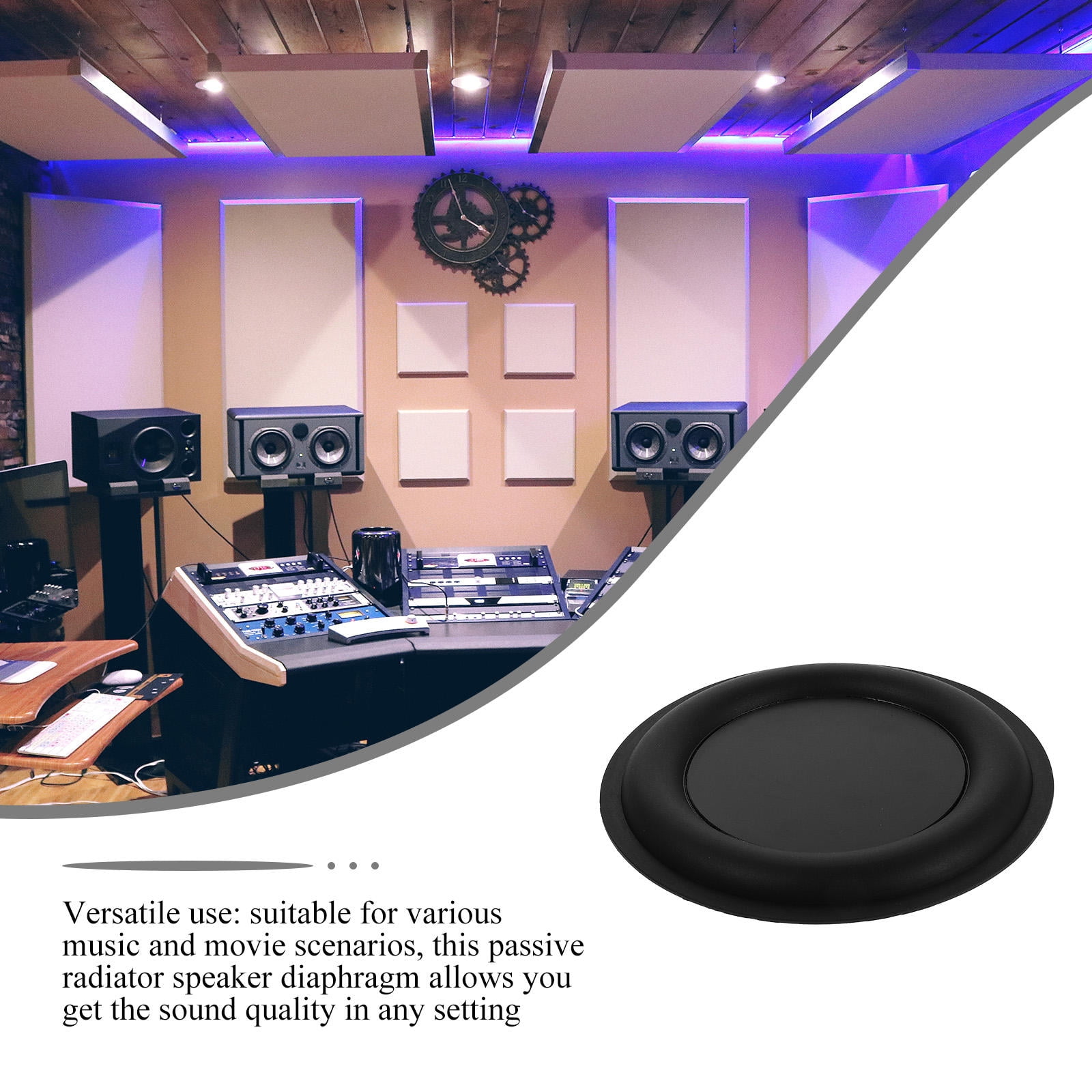 OULII Black Plastic Bass Subwoofer Passive Radiator Diaphragm for Speaker Vibration
