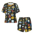 thumbnail image 4 of Picia Teeth Pajamas Sets for Women Soft Short-Sleeved Pjs with Lounge Shorts Two Piece Sleepwear-Medium, 4 of 9