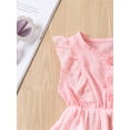 thumbnail image 5 of Bagilaanoe 2pcs Toddler Baby Girls Short Pants Set Sleeveless Ruffle Tops + Shorts 9M 12M 2T 3T 4T Kids Casual Summer Outfits, 5 of 9
