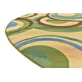 thumbnail image 6 of Unique Loom Outdoor Modern Collection Area Rug - Babbling (8' Round Beige/Blue), 6 of 9