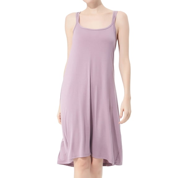 SWSMCLT Women's Cotton Nightgown Plus Size Night Dress Cami Sleeveless Summer Sleep Dress Night Pajama Sleep Lounge Soft Comfy Camisole Pruple 5X