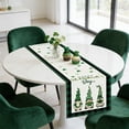 thumbnail image 3 of St Patricks Day Table Runner And Tablecloth Set, Green Printed Polyester Fabric with Bohemian Openwork Design, 70.8 x 13 Inches for Dining Table Decor, Kitchen Sideboard,, 3 of 6