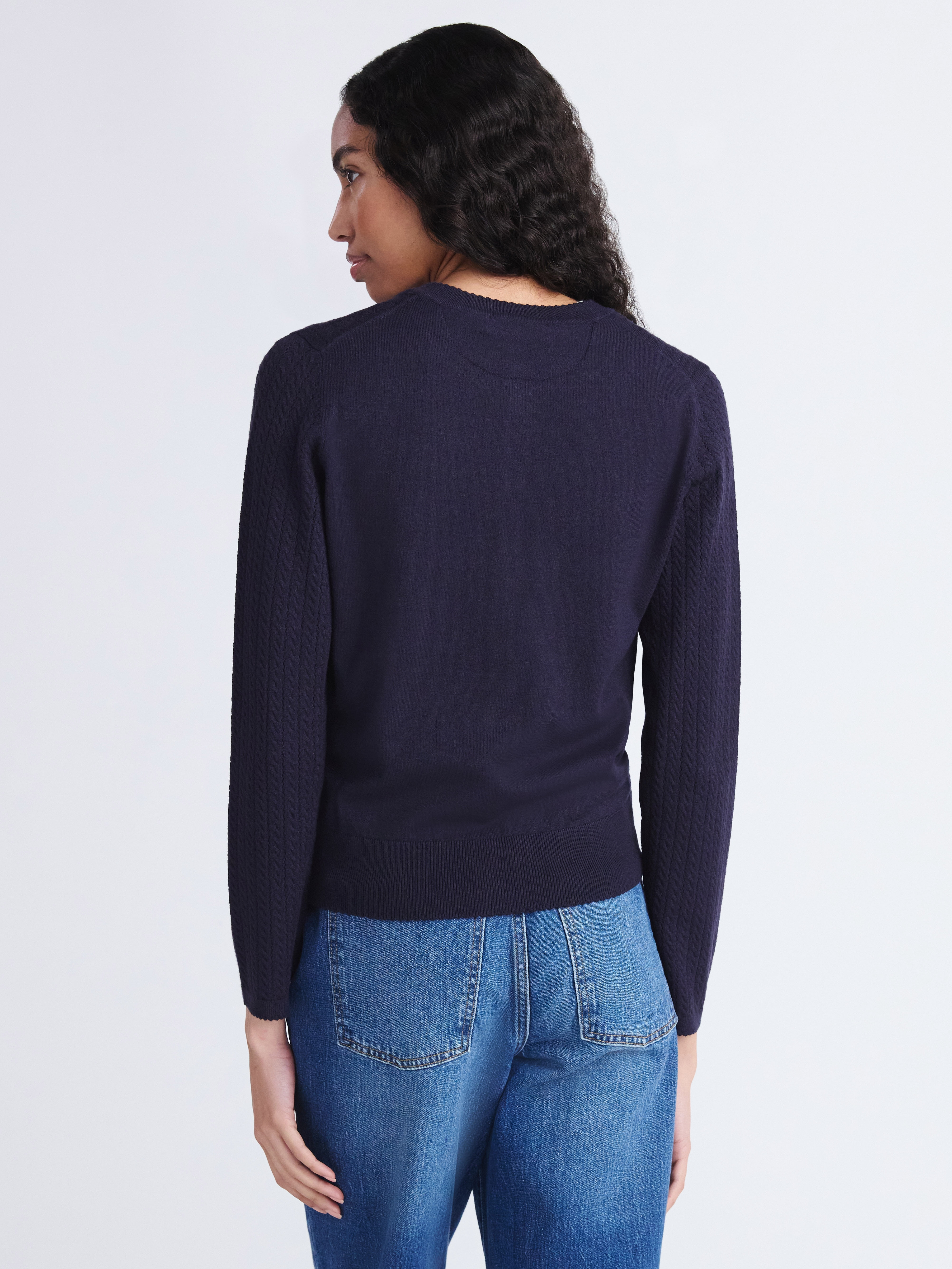 Free Assembly Women's and Women's Plus Cozy Yarn Welt Pocket Cable Cardigan Sweater, Midweight, Sizes XS-4X