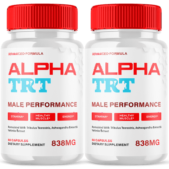 Alpha TRT Advanced Formula Pills All Natural Vitamin Supplement AlphaTRT 120 Capsules