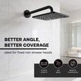 thumbnail image 6 of 16 Inch Shower Arm 90 Degree Stainless Steel Rain Shower Head Extension Arm with Flange, Matte Black Finish, 6 of 8