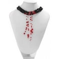 thumbnail image 5 of Top-kevin Gothic Blood Drop Fringe Necklace,Vintage Crystal Blooddrip Choker Punk Style Multi-layered Pearl Beaded Necklaces Goth Vampire Clavicle Halloween Jewelry Decorations, 5 of 7
