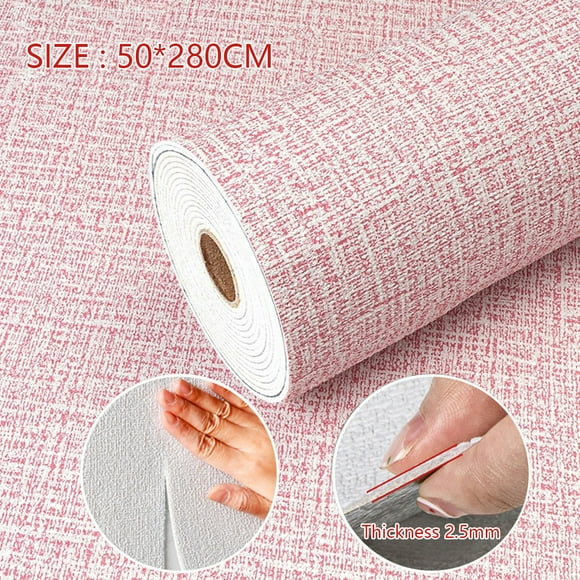 Textured Wallpaper Self Adhesive Wallpaper for Walls Embossed Wallpaper for Bedroom Thick Wallpaper for Textured Wall Waterproof Sticky Back Vinyl Foam for Rooms 50x280cm