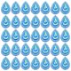 thumbnail image 1 of 1 Set Rhinestones de pavo real Droplets de agua Ornamento de resina DIY Ropa Accesorios, 1 of 6