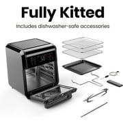 Chefman 12 Qt. Air Fryer 5 Functions w/ Integrated Smart Thermometer, 28 Presets, Black