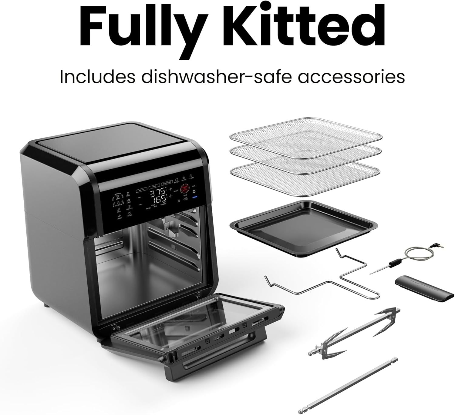 Chefman 12 Qt. Air Fryer 5-in-1 Multifunctional Black photo 8