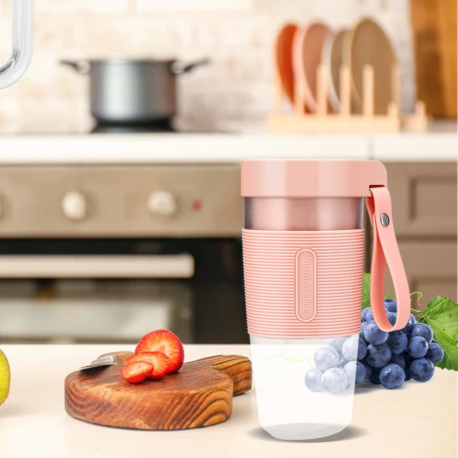 Wovilon Portable Blender, One-Handed Drinking Mini Blender For Shakes And Smoothies, Personal Blender With Rechargeable Usb, Made With Bpa-Free Material Juicer