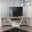Sapphire Oak & White, variant on Sares 47'' Corner TV Stand Media Console Table - Modern Design Tv Stand - Natural Oak and White Finish
