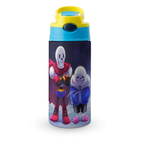 

Undertale Papyrus Sans Kid s Insulated Water Bottle With Straw Vacuum Stainless Steel Cup Leak-Proof Toddler Thermoses Children Water Cup