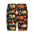 thumbnail image 4 of Naloa Construction Truck Men's Short Pajama Pants, Lounge Comfort Shorts with Elasticized Waistband and Side Pockets - Medium, 4 of 9