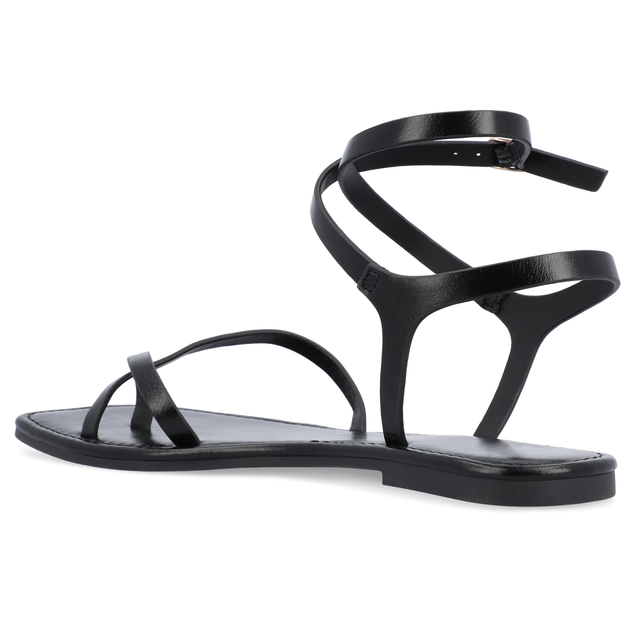 Journee Womens Charra Buckle Flat Sandals