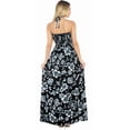 thumbnail image 2 of HAPPY BAY Women's Summer A-Line Maxi Smocked Top Slit Dress Long Beach Evening Strapless Tube Dresses for Women One Size Charcoal, Floral, 2 of 4
