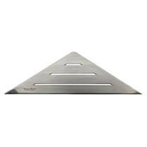 SereneDrains Stainless Steel 12" Drill in Polished Chrome Corner Shower Shelf for Inside Shower Bathroom Corner Shelf Wall Mounted Organizer Rack Caddy Floating Heavy Duty