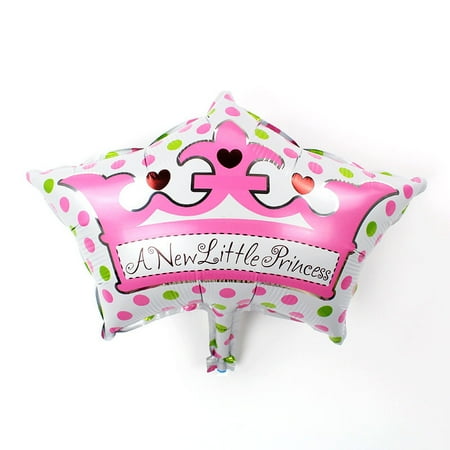 17 Children Mini Crown Foil Balloon Aluminum Princess Birthday