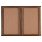 Aarco Products WBC4872R Enclosed Bulletin Board - Walnut