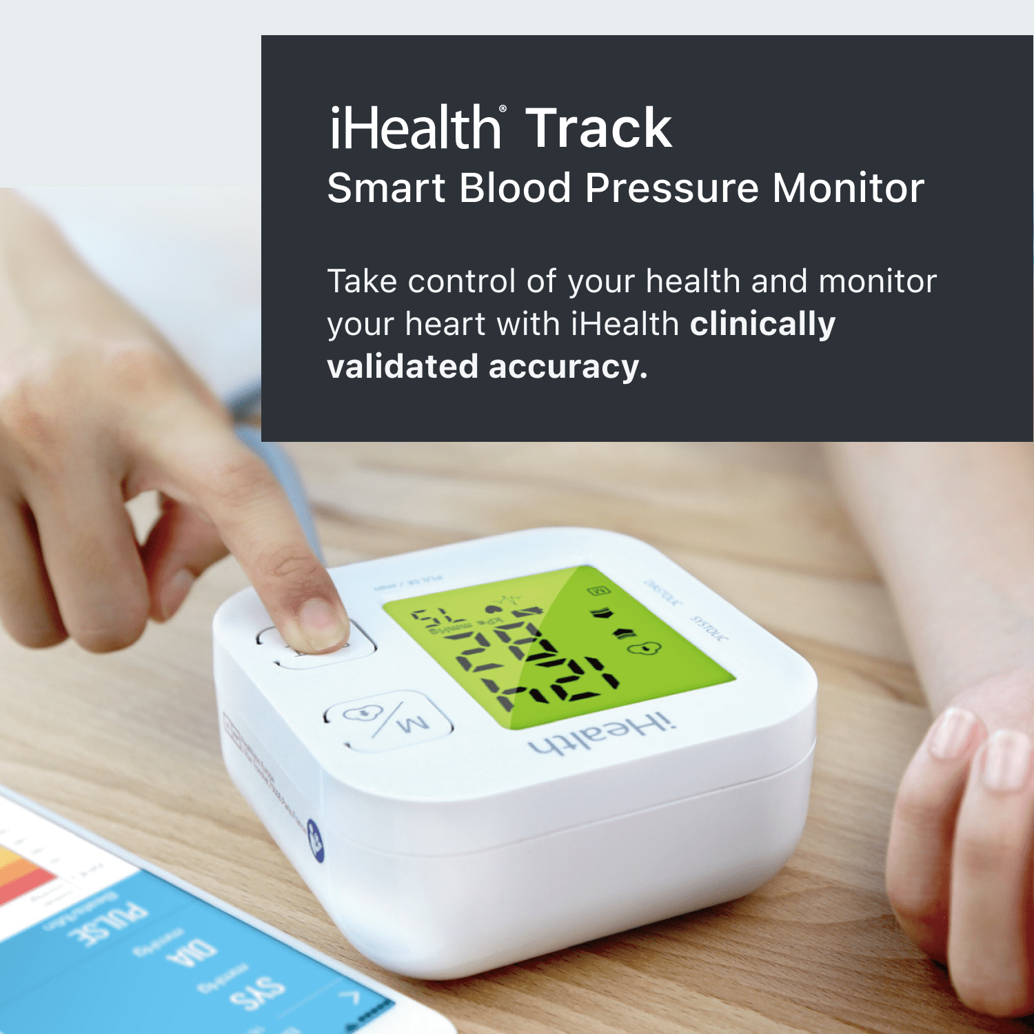 iHealth Track Smart Upper Arm Blood Pressure Monitor with Wide Range Cuff  That fits Standard to Large Adult Arms, Bluetooth Compatible for iOS &  Android Devices - Yahoo Shopping