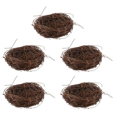 5X Handmade Vine Bird Nest Home Nature Craft Holiday for Photo Garden Decor