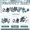 thumbnail image 2 of norband Metal Flower Wall Decor Vintage Spring Metal Flower Wrought Iron Scroll Sculpture 15.7''x3.7'' Farmhouse Leaf Wall Decor with Nails for Summer Bedroom Kitchen Indoor Outdoor(Blue), 2 of 6