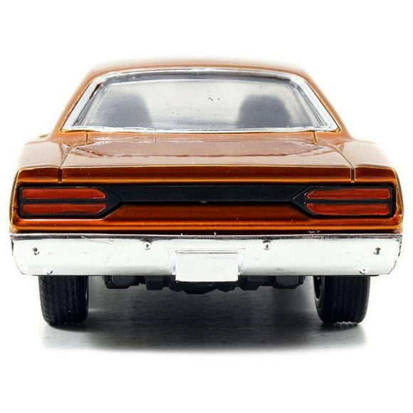 Jada 97128 1-32 Scale Diecast Model Car with Fast & Furious Series for Doms Plymouth Road Runner - Orange Metallic with Matt Black Hood