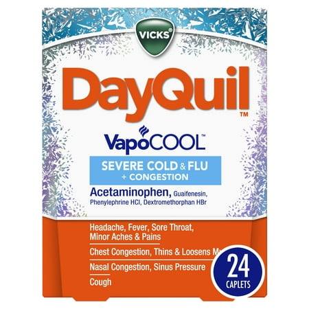 UPC 323900038097 product image for Vicks DayQuil Severe Vapocool Caplets for Cold  Flu + Congestion  over-the-count | upcitemdb.com
