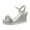 Silver, variant on Anuirheih Women's Open Toe Casual Shoes Rhinestone Comfortable Wedge Sandals Shoes Sandals Women (Gold)