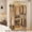White Oak, variant on Homieasy 14.8'' - 47.2'' W Small Wood Closet System with Hanging Rods(Cut to Fit), White Oak