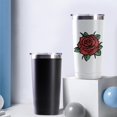 thumbnail image 4 of Rose 20oz Coffee Stainless Steel Mobile Tumblers, Vacuum Insulated Mug with Lid, Spill-Proof Travel Cup for Hot & Cold Drinks, for Coffee, Wine, Cocktails, Christmas, Spring, 4 of 6