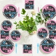 thumbnail image 3 of 96 Pcs Gender Reveal Burnouts or Bows Party Plate Napkins Forks Disposable Tableware Decor Pink and Blue, 3 of 8