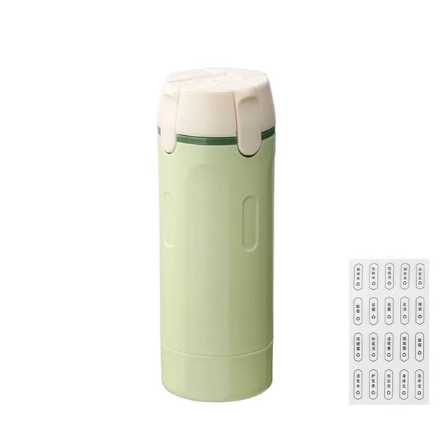 Tong 4 In 1 Travel Toiletry Dispenser — Refillable Leak Proof Travel Bottles With Measurement Markings And Labels — Portable Shampoo & Conditioner Containers