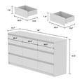 thumbnail image 2 of OxyLife Commode à 9 Tiroirs, Armoire de Rangement en Bois, Commode Combinée, 9 Pcs, Blanc, 2 of 7