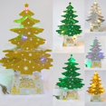 thumbnail image 3 of Mini Desktop Christmas Card Ornament Shiny Christmas Tree With Lights Kit, 3 of 5