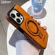 thumbnail image 2 of Luxury Lambskin Leather Folding Holder Magnetic for Magsafe Phone Case for iPhone 13 12 14 15 Pro Max Soft Hard Shockproof Cover, 2 of 5