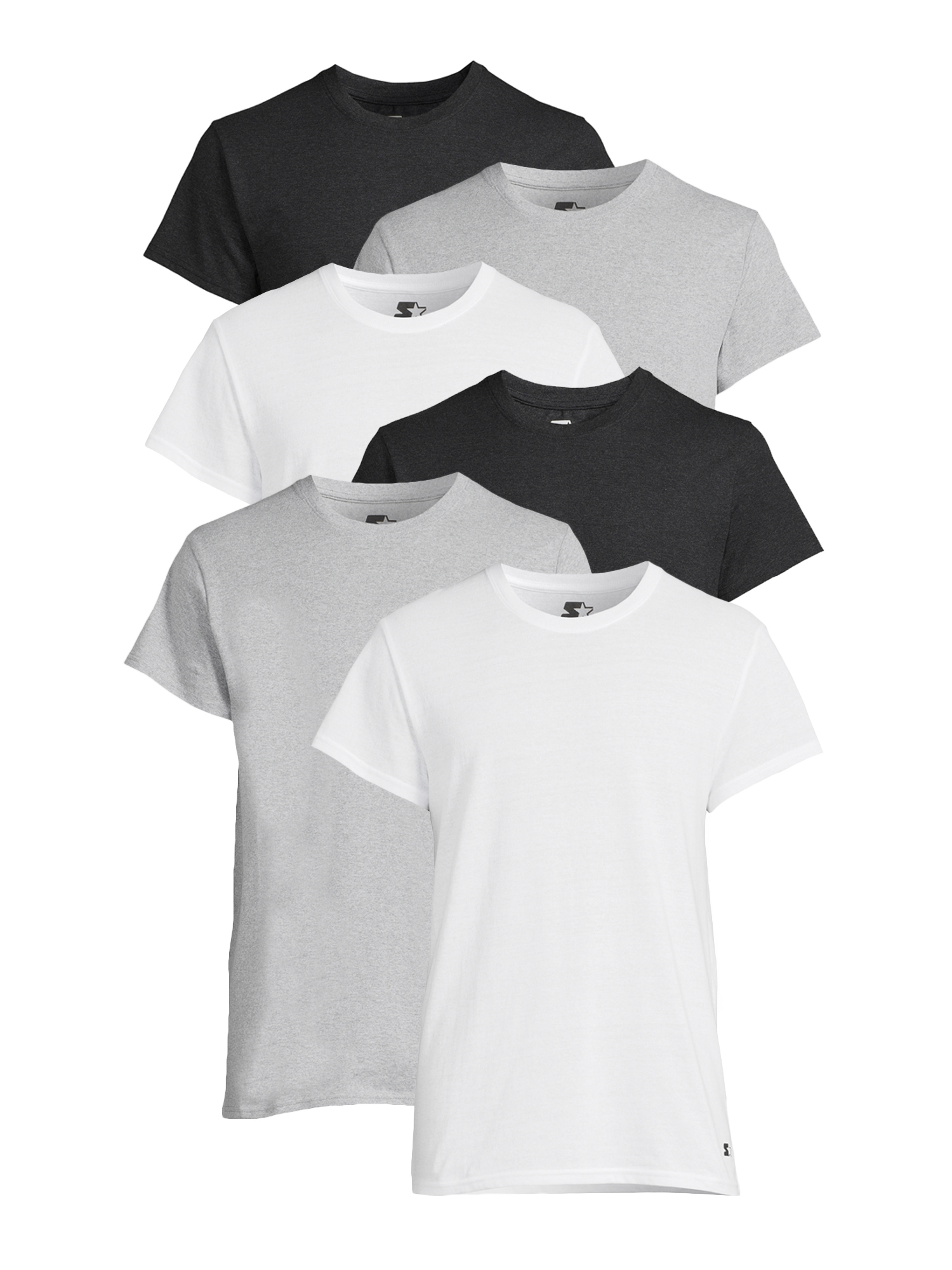 Starter Men's Crewneck Tees, 6-Pack
