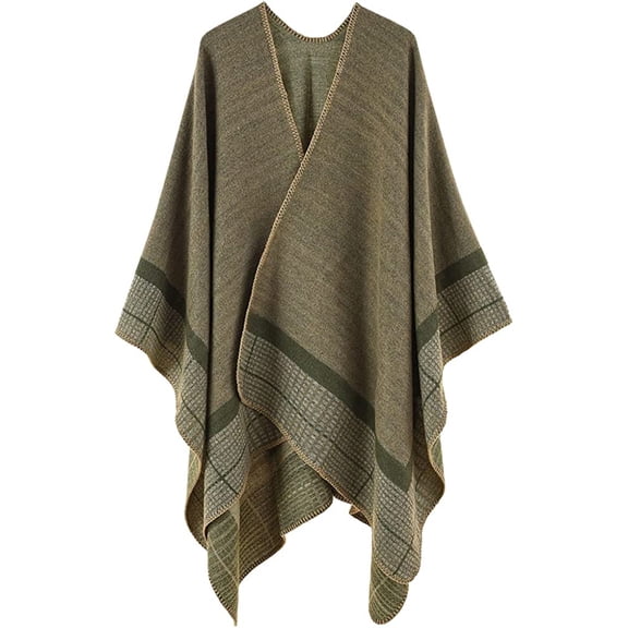 PIKADINGNIS Women Shawl Wraps Poncho Fleece Sweater Coat Cape Travel Sunscreen Shawel Office Blanket Scarf