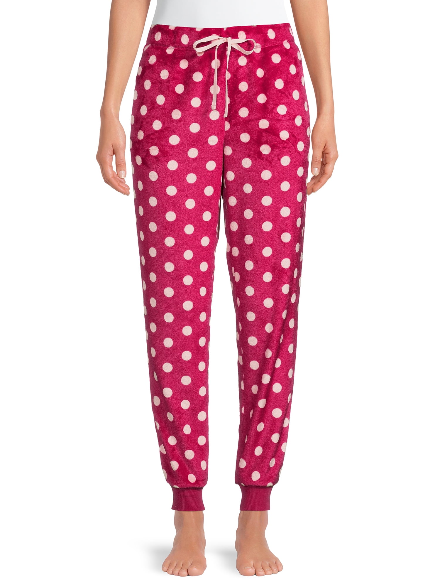 Joyspun Women's Plush Sleep Pants, Sizes up to 3X