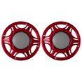 thumbnail image 1 of 2 Piezas 6.89" Coche Metal Audio Altavoz Rejilla Cubierta Malla Rojo, 1 of 6