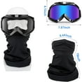 thumbnail image 5 of Dirt Bike ATV Goggles 2 Pack with Neck Gaiter, Motorcycle Motocross Wide Vision Windproof Glasses, Riding Racing & Ski Goggles, UV400 Anti-Fog Scratch Dustproof for Adult Youth Kids Color Lens, 5 of 6