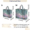thumbnail image 2 of FORMRS Womens Corduroy Tote Bag Crossbody Shoulder Handbag with Pocket, Purple Forest Scene, 2 of 7