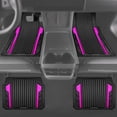thumbnail image 6 of CAR GRAND Heavy Rubber Car Floor Mats, Deep Waterproof Car Mats All Weather, Universal Trim-to Fit Automotive Floor Mats for Car SUV Truck Van, Durable Floor Liners waterproof anti-slip black pink, 6 of 8